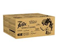 Felix Cat Food As Good As It Looks in Jelly with Beef, Chicken, Cod and Tuna (120 x 100 g Bag)