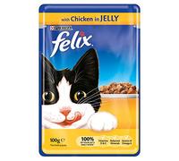 Felix Cat Pouches Chicken In Jelly 100g (20 Pouches)