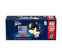 Felix As Good As It Looks Jumbo Pack 40 x 85g - Favourites Selection in Jelly