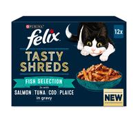 Felix Cat Treats / Food - 20% Off! * - Fish Selection Tasty Shreds (12 x 80g)