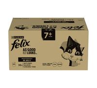Felix Cat Treats / Food - 20% Off! * - Senior As Good As It Looks Mixed Selection in Jelly (Beef, Chicken, Salmon, Tuna) (120 x 85g)