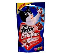 Felix crispies cat treats 45g beef and chicken x 5