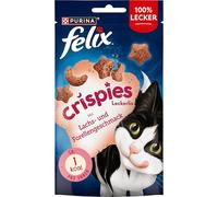 Felix Crispies Cat Treats with Proteins, Vitamins and Omega 6 Fatty Acids, Pack of 8 (8 x 45 g)