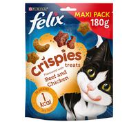 FELIX Crispies Chicken and Beef Cat Treats 180g (Pack of 5)