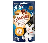 FELIX Crispies Chicken and Beef Cat Treats 45g (Pack of 8)