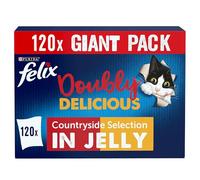 FELIX Doubly Delicious Countryside Selection in Jelly Wet Cat Food - 120 x 85g