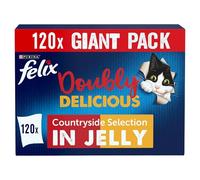 FELIX Doubly Delicious Countryside Selection in Jelly Wet Cat Food - 120 x 85g
