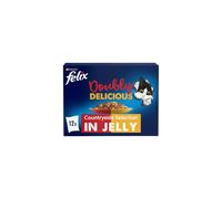 FELIX Doubly Delicious Countryside Selection in Jelly Wet Cat Food 12x85g (Pack of 4)