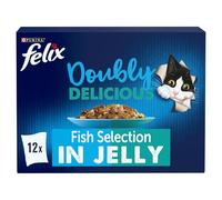 FELIX Doubly Delicious Fish Selection in Jelly Wet Cat Food - 12 x 85g