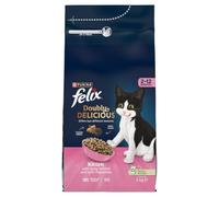 FELIX Doubly Delicious Kitten Salmon & Vegetables Dry Cat Food 2kg