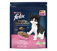 Felix Doubly Delicious Kitten Tasty Salmon with Vegetables - Economy Pack: 2 x 750g