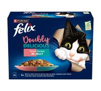 FELIX Doubly Delicious Ocean Recipes Wet Cat Food - 12 x 85g