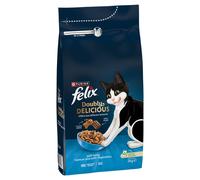 FELIX Doubly Delicious Salmon and Vegetables Dry Cat Food - 2kg