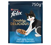 FELIX Doubly Delicious Salmon & Vegetables Dry Cat Food 4x750g