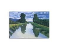 Felix Edouard Vallotton Fine Artwork Poster The Risle near Berville Wall Art Picture Canvas Prints Bedroom Living Room Decor 12x18inch(30x45cm)