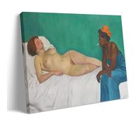 Felix Edouard Vallotton - La Blanche Et La Noire Classic Masterpiece Poster Canvas Wall Art Picture Prints Hanging Photo Idea Decor Homes Artworks 08x12inch(20x30cm)