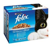 Felix Fish Selection in Jelly 12 x 100g Pouches (Pack of 4 x 12X100g)