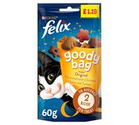 Felix Goody Bag Cat Treats Original 60g (Pack of 8)