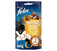 FELIX Goody Bag Original Chicken, Liver and Turkey Cat Treats - 60g