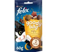 Felix Goody Bag Picnic Mix Adult Cat Treats Original Mix 8 x 60g Packs