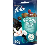 Felix Goody Bag Cat Treats Seaside Mix 60g (Pack of 8)