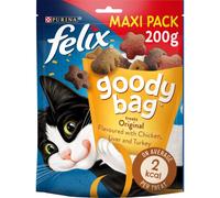 FELIX Goody Bag Original Mix Chicken, Liver and Turkey Cat Treats 200g (Pack of 5)