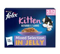 Felix Kitten As Good As It Looks Cat Pouches Mixed In Jelly 100g (48 Pouches)