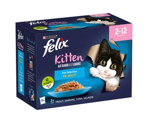 Felix Kitten As Good As It Looks Fish Selection in Jelly 2-12 Months 12 x 85g (1.02kg)