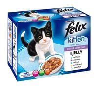 Felix Kitten Mixed Selection in Jelly Cat Food 12x100g, Pack of 4
