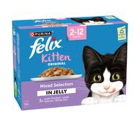 Felix Wet Cat Food Kitten Mixed Selection in Jelly 12 x 85g