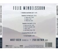 FELIX MENDELSSOHN BARTHOLDY - COMPLETE WORKS FOR CELLO NEW CD