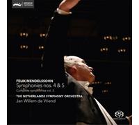 Mendelssohn / Netherlands So / De Vriend - Symphonies 4 & 5 [New CD] Jewel Case