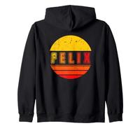 Felix Name Vintage Sunset Retro Style For Felix Zip Hoodie