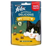 Felix Naturally Delicious Cat Treats Chicken and Catnip 50g, Pack of 8
