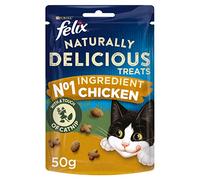 FELIX Naturally Delicious Chicken Cat Treats 50g (Pack of 8)