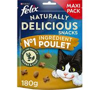 Felix Naturally Delicious Rich Chicken with A Touch of Catnip - 180g - Adult Cat Treats