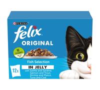 Felix Original Fish Selection in Jelly 12x100g (Pack of 4)