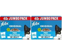 FELIX Original Fish Selection in Jelly Wet Cat Food 40x85g (Pack of 2)
