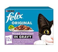 Felix Mixed Selection in Gravy Cat Food 12x100g, Pack of 4