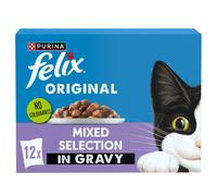 FELIX Original Mixed Selection in Gravy Wet Cat Food 12x85g (Pack of 4)