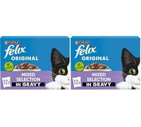 FELIX Original Mixed Selection in Gravy Wet Cat Food 12x85g (Pack of 8)