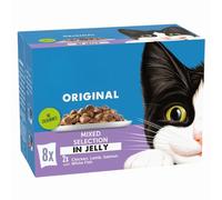 Felix Original Mixed Selection in Jelly - 8 x 85g (2 each - Cod, Chicken, Lamb, Salmon with White Fish) - Wet Cat Food for Adult Cats, Meaty & Fishy Variety with Welari Thank You Card | (8 Pack)