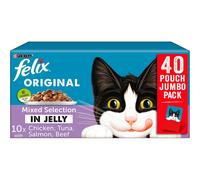Felix Original Mixed Selection In Jelly Cat Food, 100 g (Pack of 40)