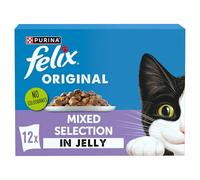 Felix Original Mixed Selection Wet Cat Food in Jelly - 12x85g (Pack of 4)
