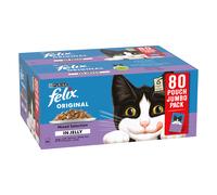 Felix Original Pouches Jumbo Pack 80 x 85g - Mixed Selection in Jelly