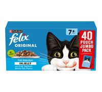 FELIX Original Senior 7+ Fish Selection in Jelly Wet Cat Food 40x85g
