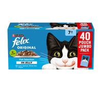 FELIX Original Senior 7+ Fish Selection in Jelly Wet Cat Food 40x85g