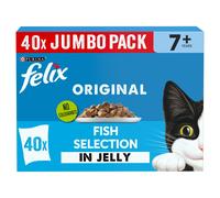 FELIX Original Senior 7+ Fish Selection in Jelly Wet Cat Food 40x85g