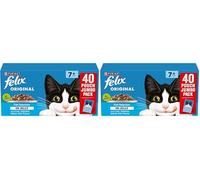 FELIX Original Senior 7+ Fish Selection in Jelly Wet Cat Food 40x85g (Pack of 2)