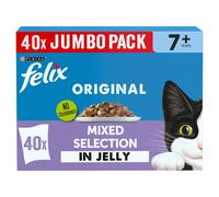 Felix Original Senior 7+ Mixed Selection in Jelly Wet Cat Food - 40 x 85g
